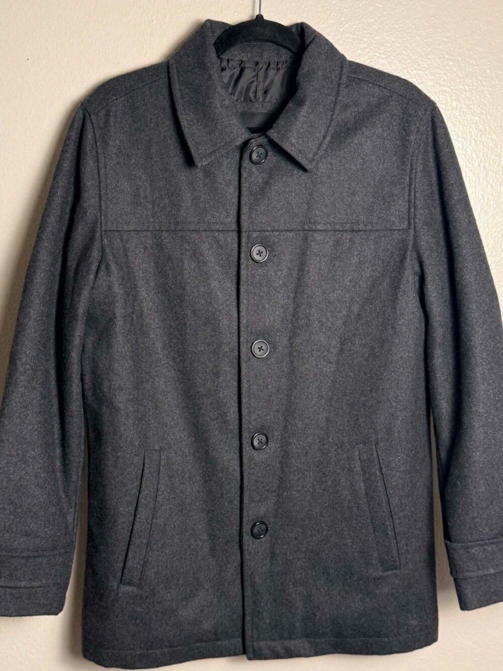 Structure Men's Classic Charcoal Gray Car Coat Jacket